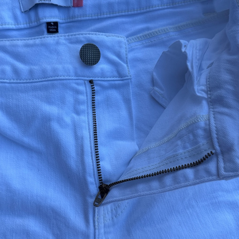 Cabi white Denim flare Pants Size 4 - Picture 5 of 7
